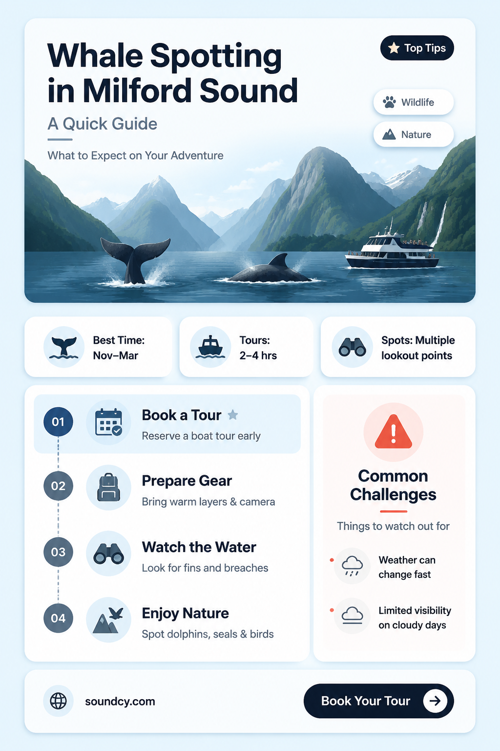 are there whales in milford sound