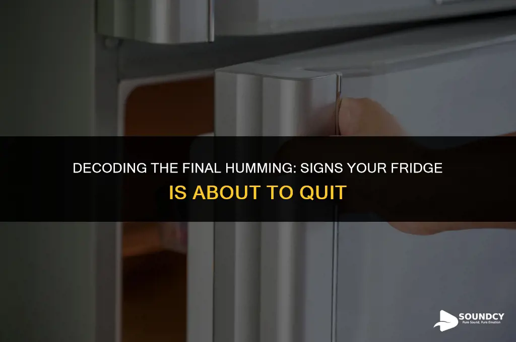 what a refridgerator sound like before it goes out
