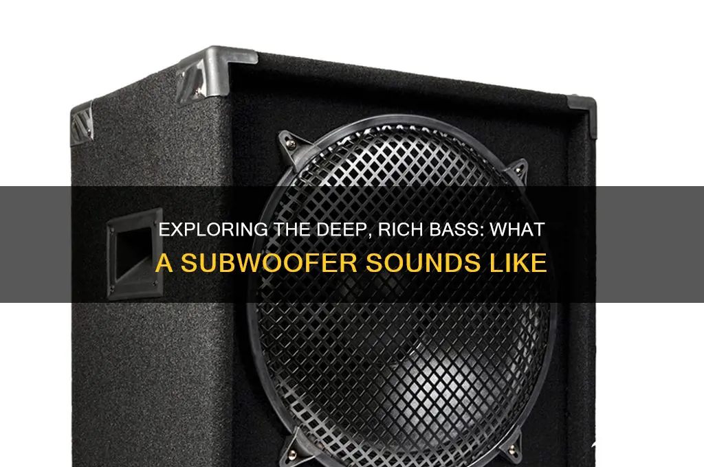 what a subwoofer sounds like