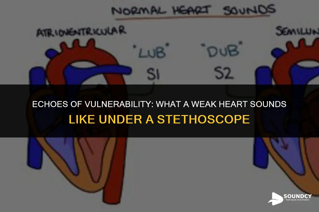 what a weak heart sounds like under a stethscoop