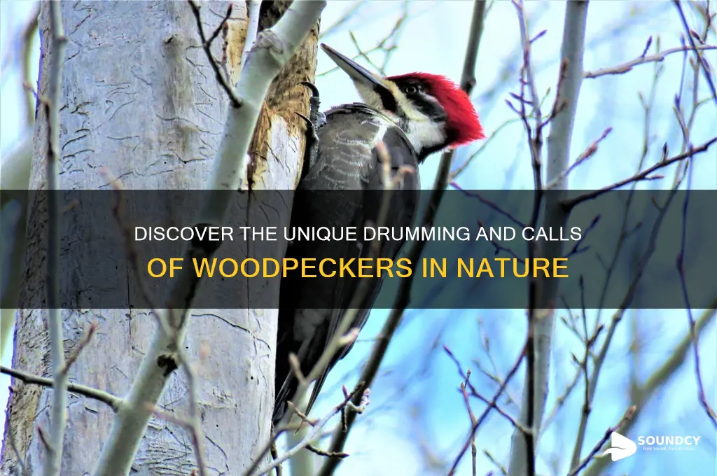 what a woodpecker sounds like