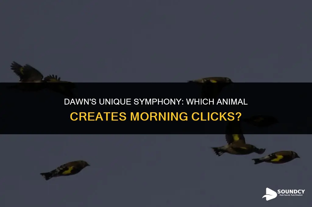 what animal makes a clicking sound in the morning
