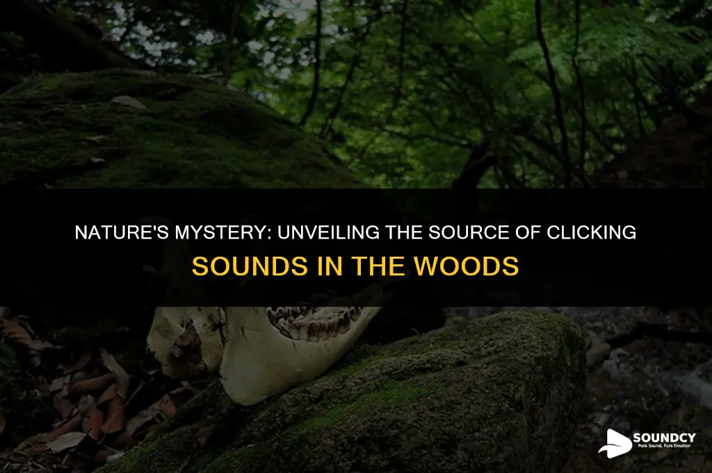 what animal makes a clicking sound in the woods