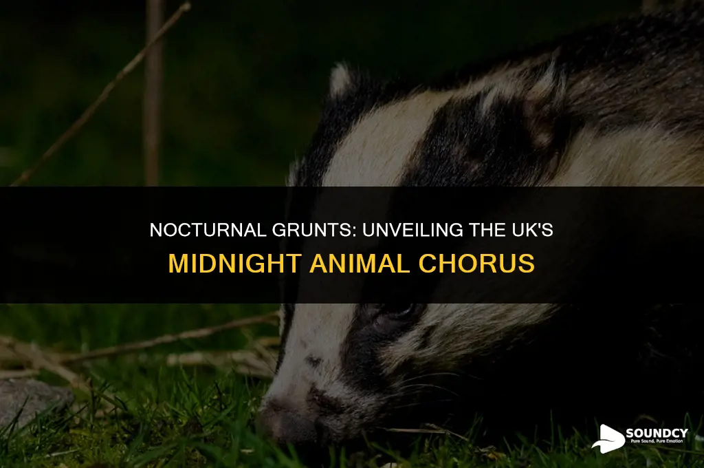 what animal makes a grunting sound at night uk