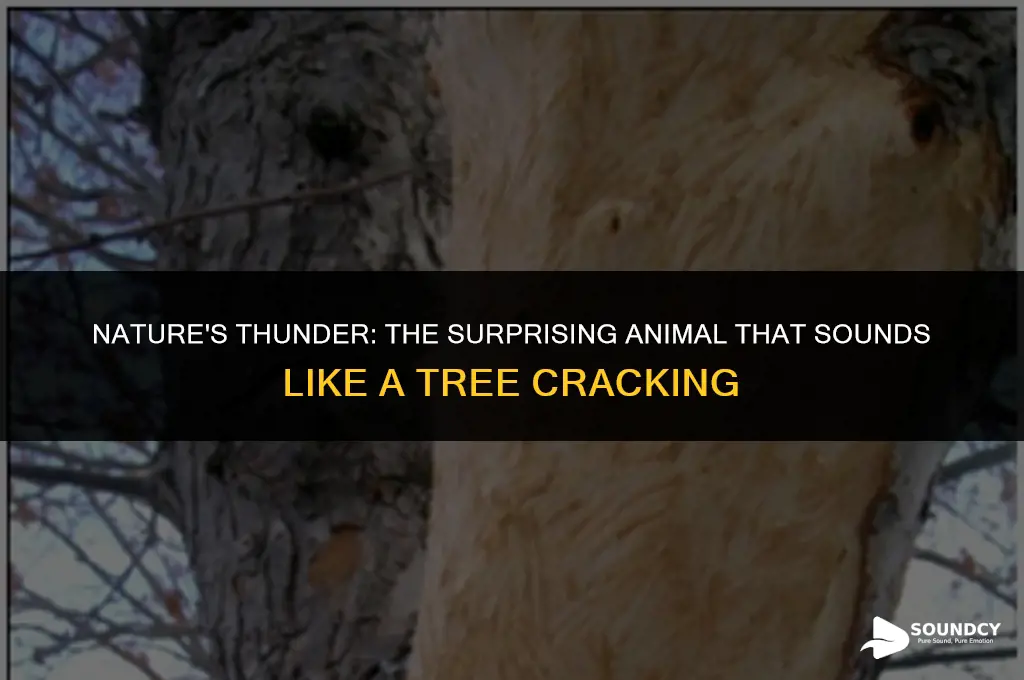 what animal makes a sound like a tree cracking