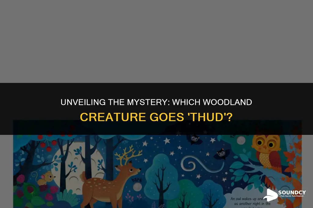 what animal makes a thud sound in the woods