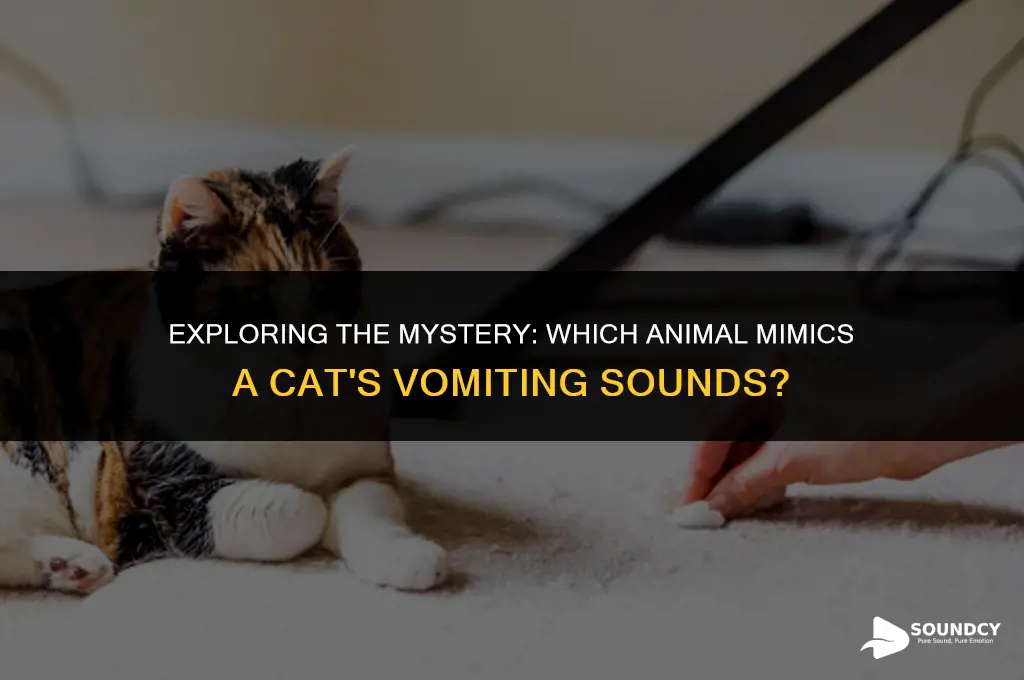 what animal makes sounds like a cat throwing up