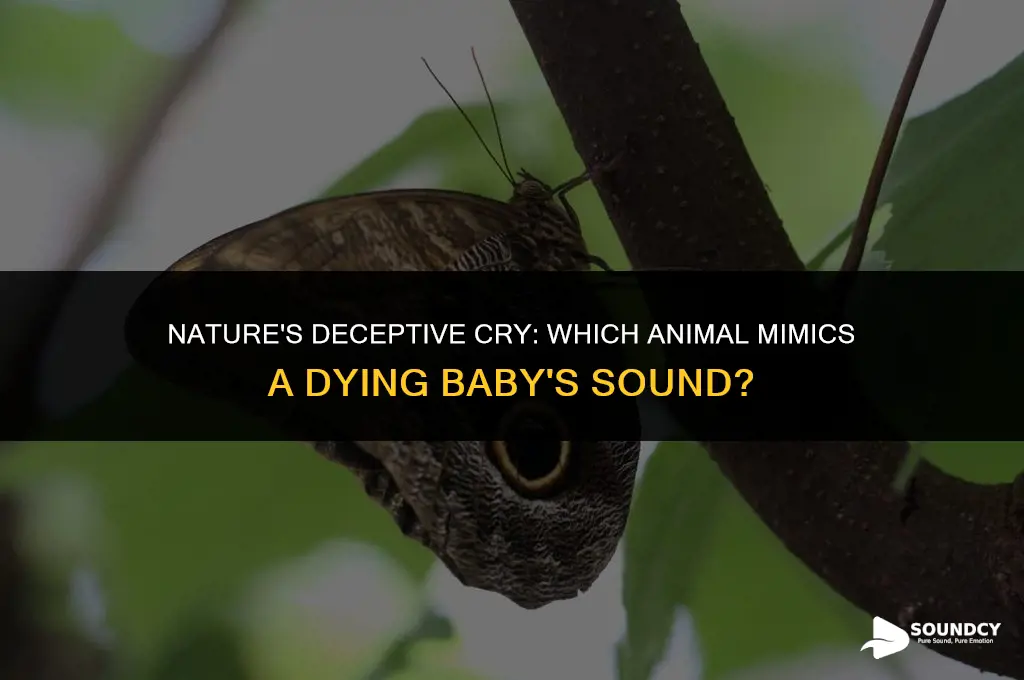 what animal mimics a sound of a dying baby