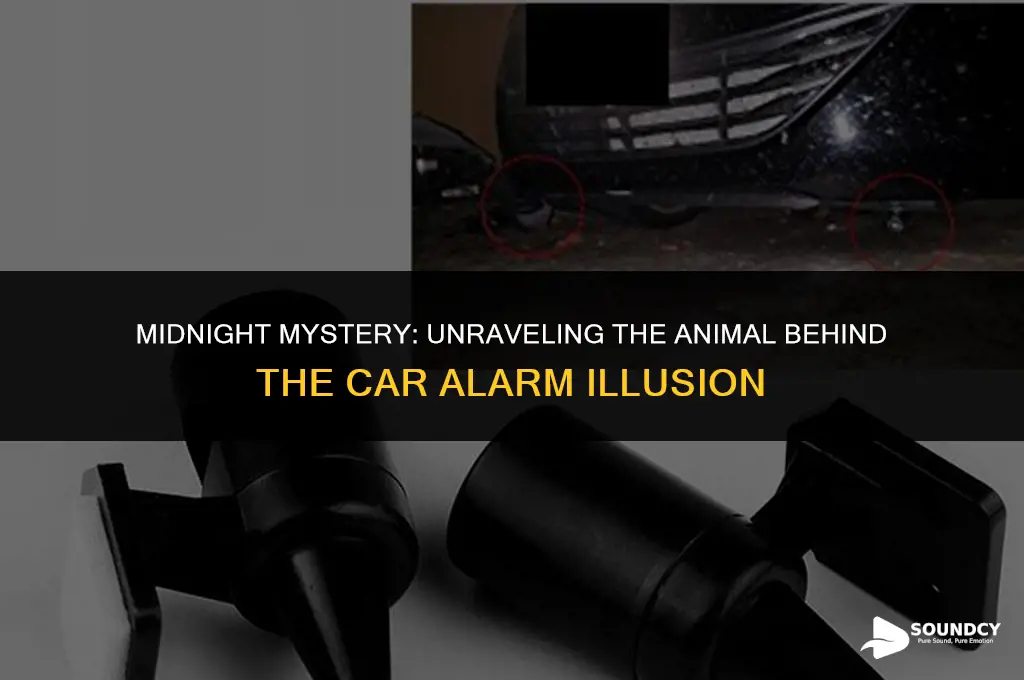 what animal sounds like a car alarm at night