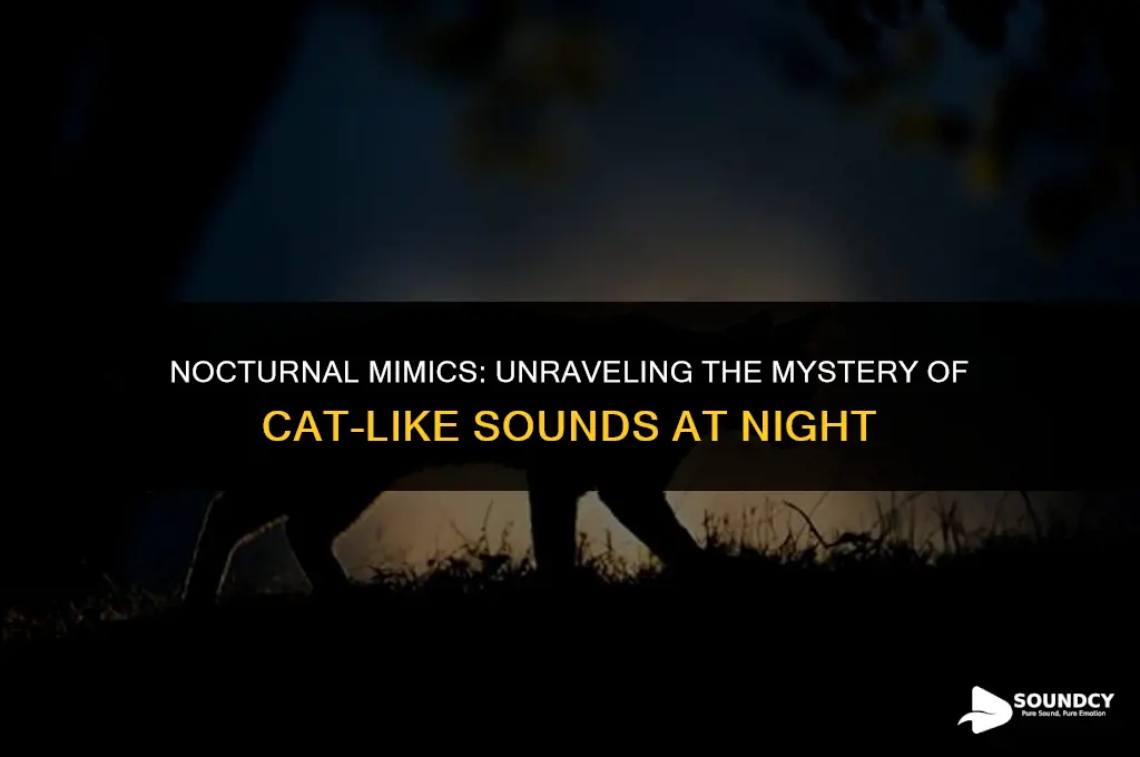 what animal sounds like a cat meowing at night