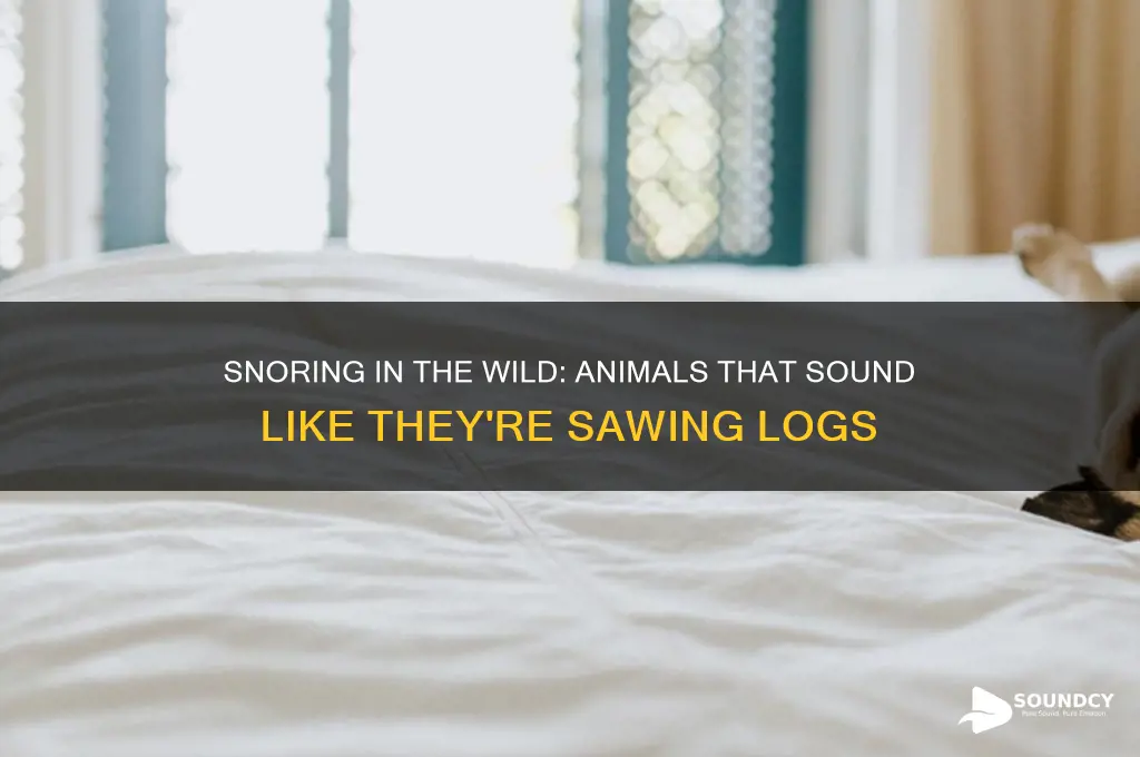 what animal sounds like snoring