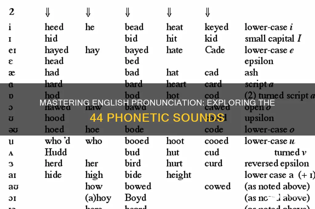 what are 44 phonetic sounds