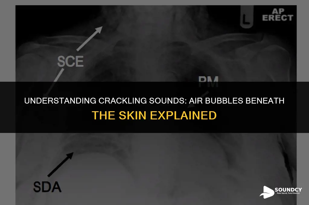 what are crackling sounds by air bubbles under skin