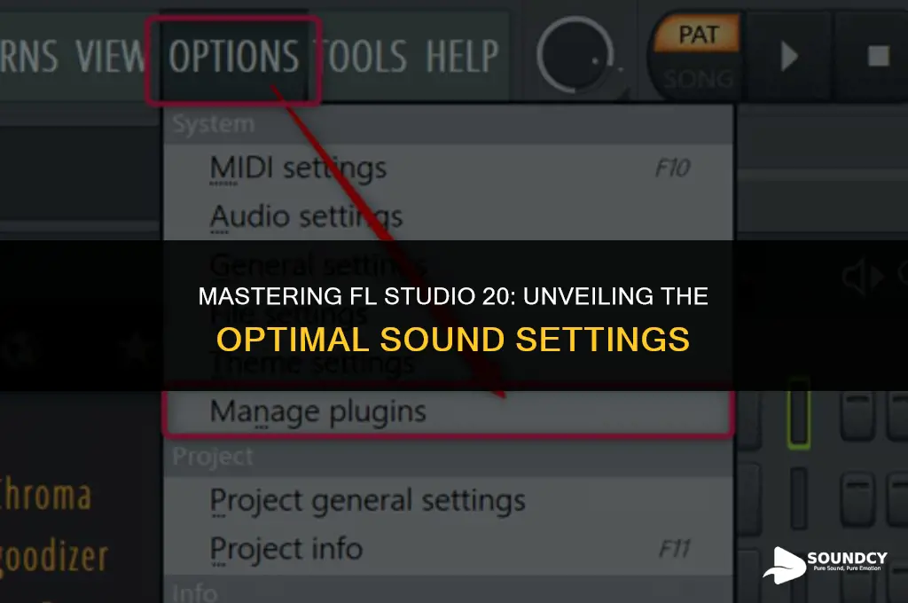 what are optimal sound settings for fl studio 20