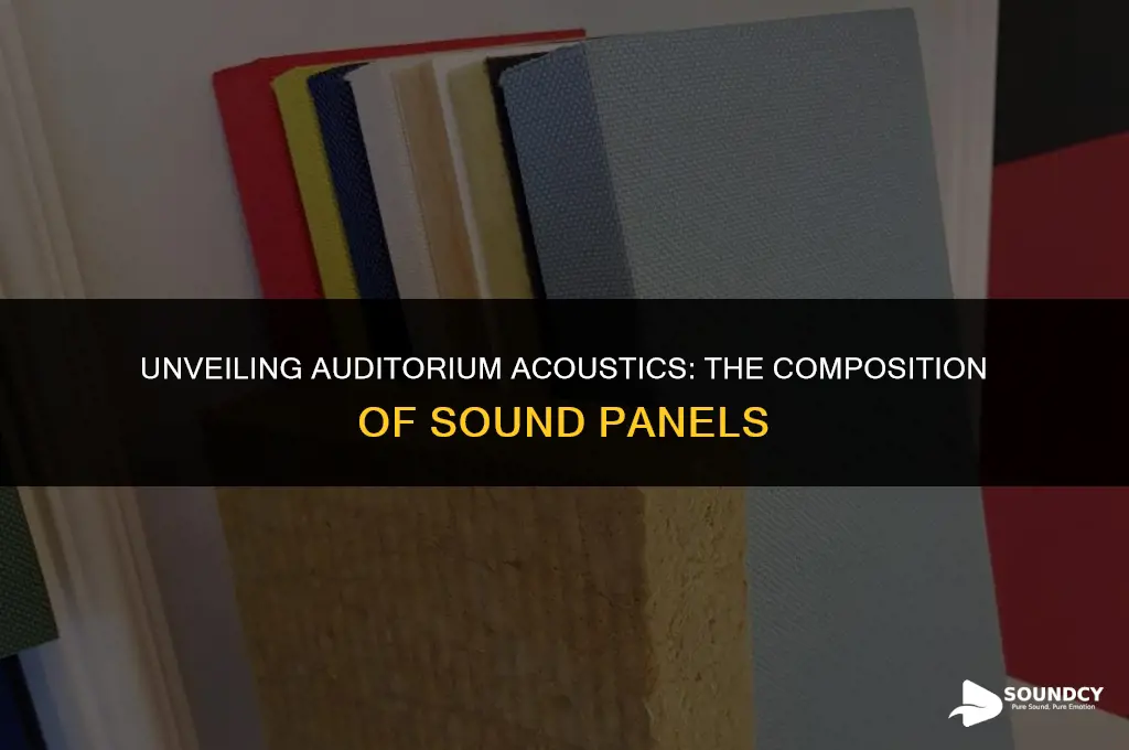 what are sound panels made of in an auditorium