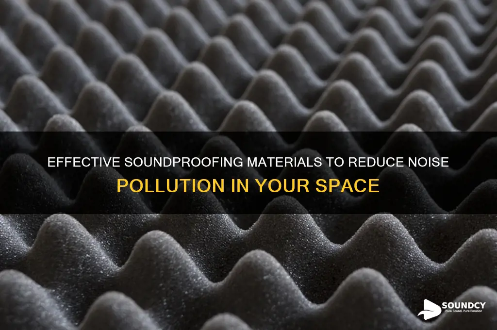 what are sound proofing materials