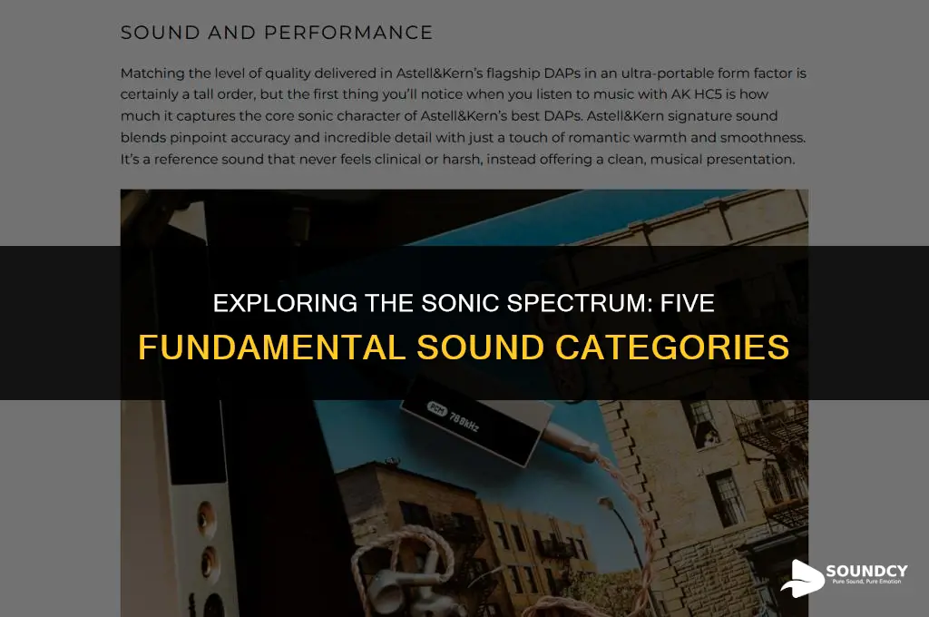 what are the 5 general catagories of sound creation
