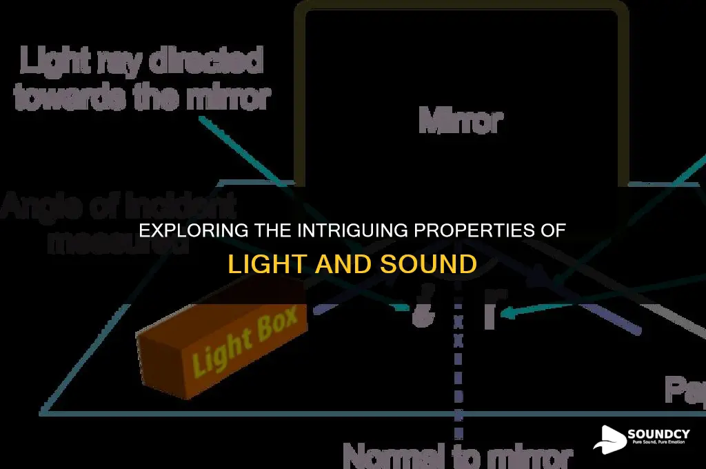 what are the 5 properties of light and sound