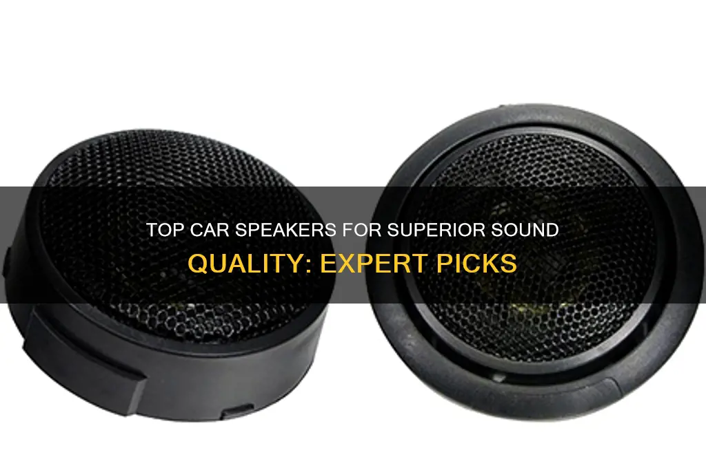 what are the best car speakers for sound quality