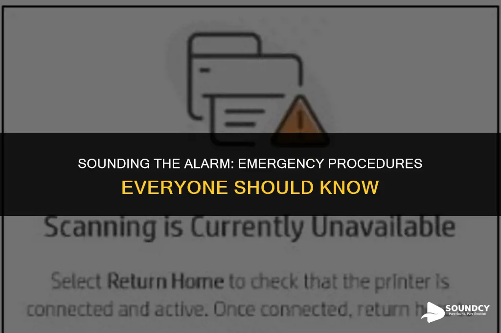 what are the procedures for sounding the emergency alarms