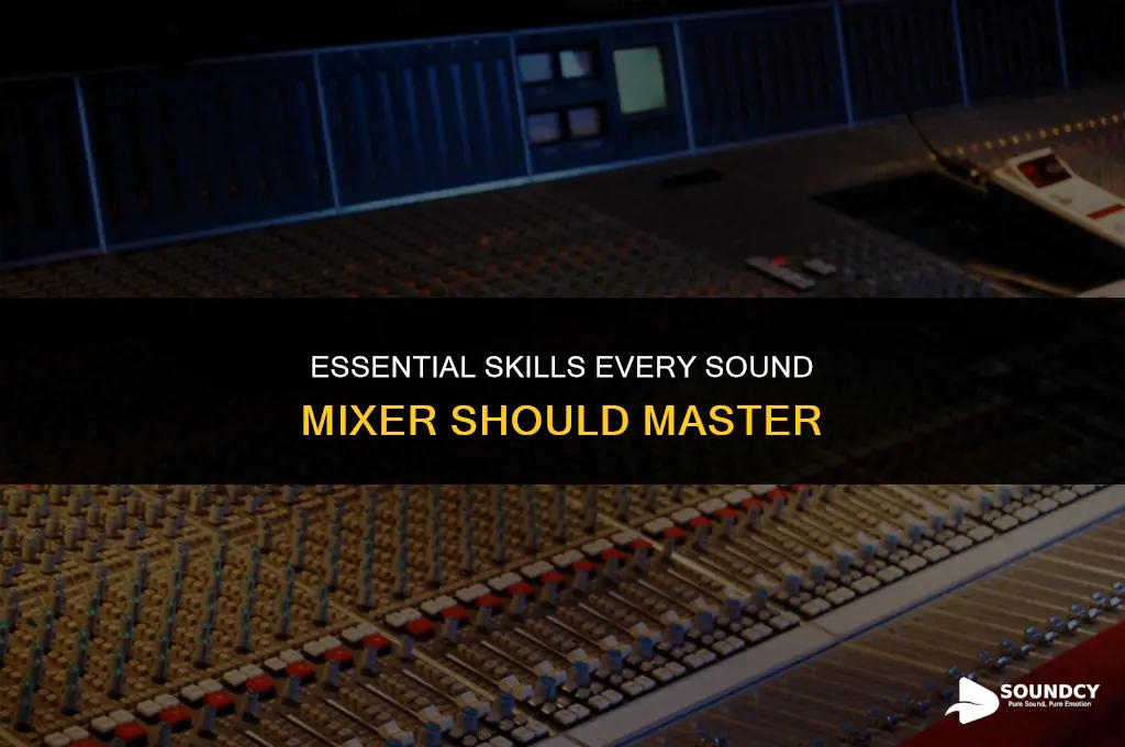 what are the skills that a sound mixer needs