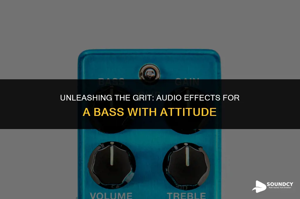 what audio affect gives a bass a grittier sound