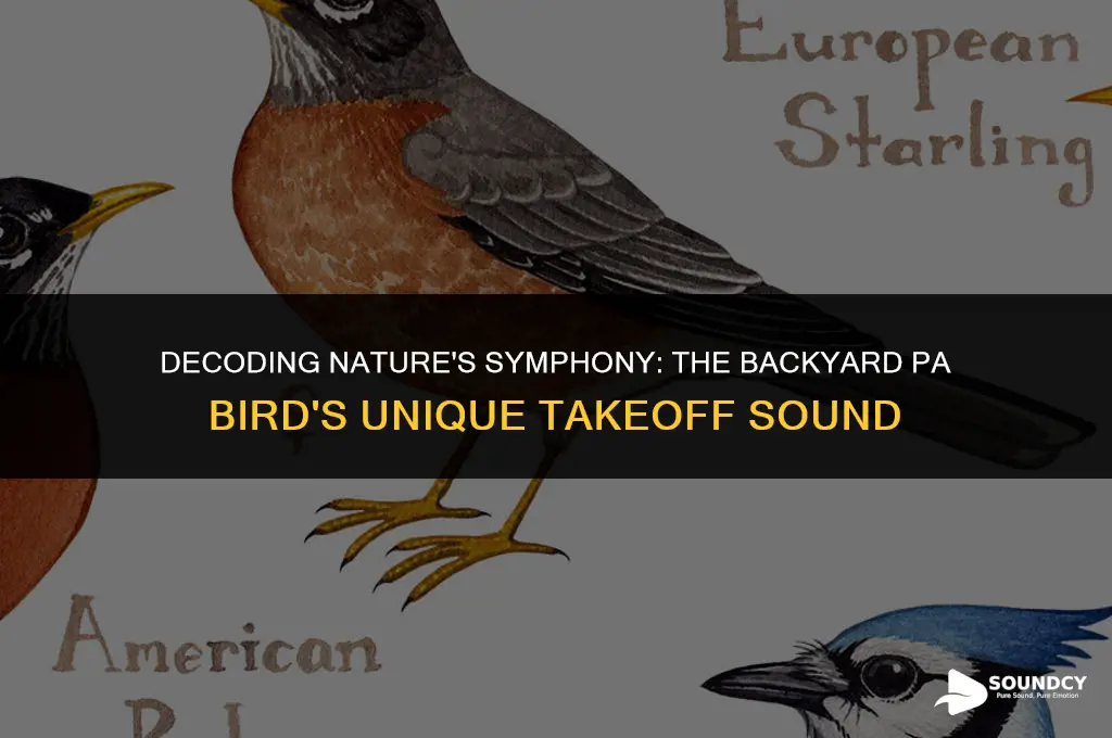what backyard pa bird sounds like something taking off