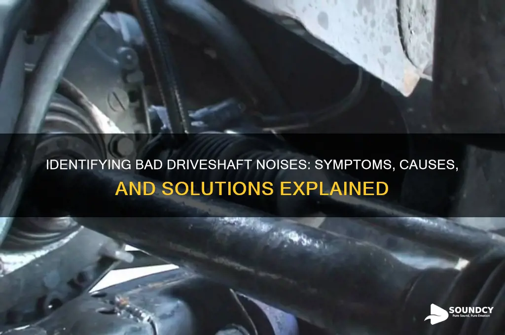 what bad driveshaft sounds like