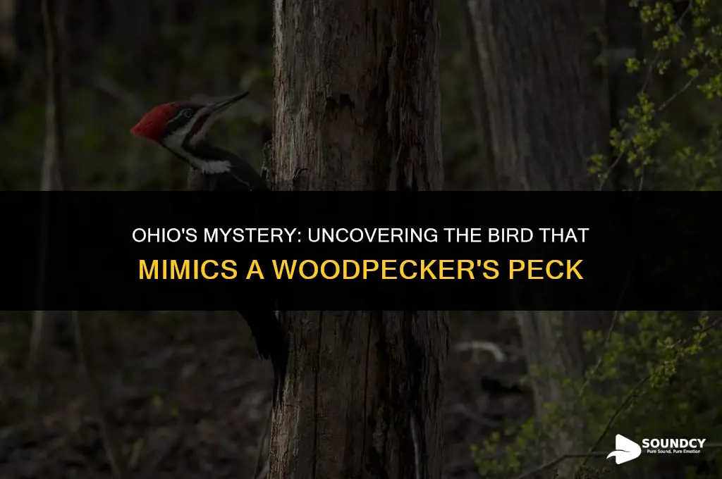 what bird in ohio sounds like a woodpecker pecking