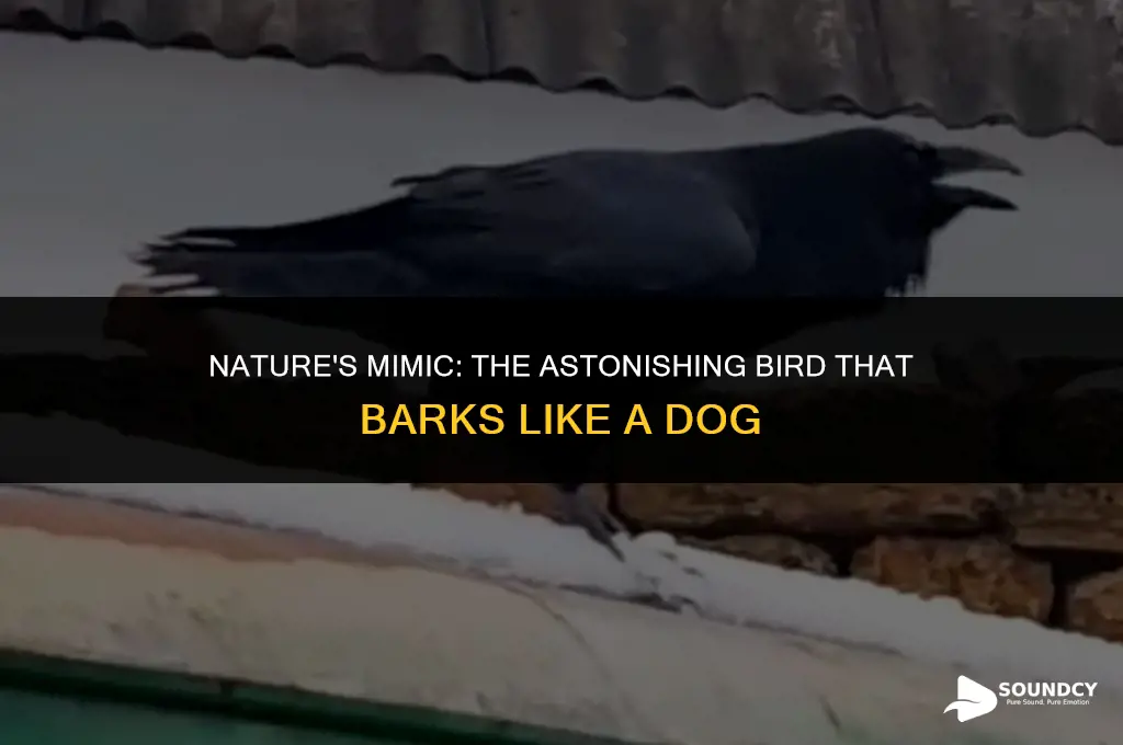 what bird makes a sound like a barking dog