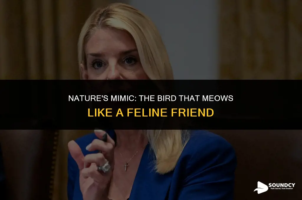 what bird makes a sound like a cat meowing