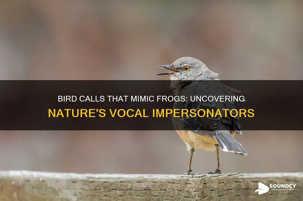 what birds sound like frogs