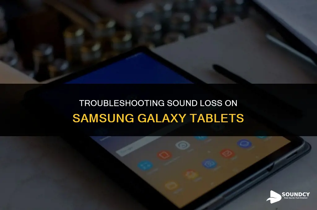 what cause to lose sound on samsung galaxy tablet