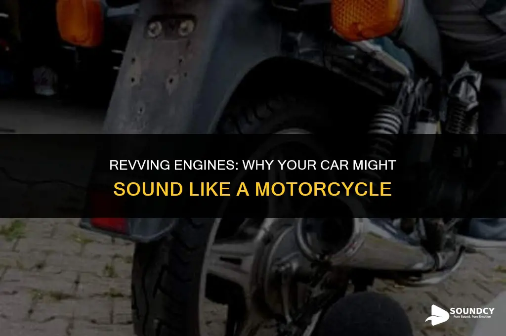 what causes a car to sound like a motorcycle