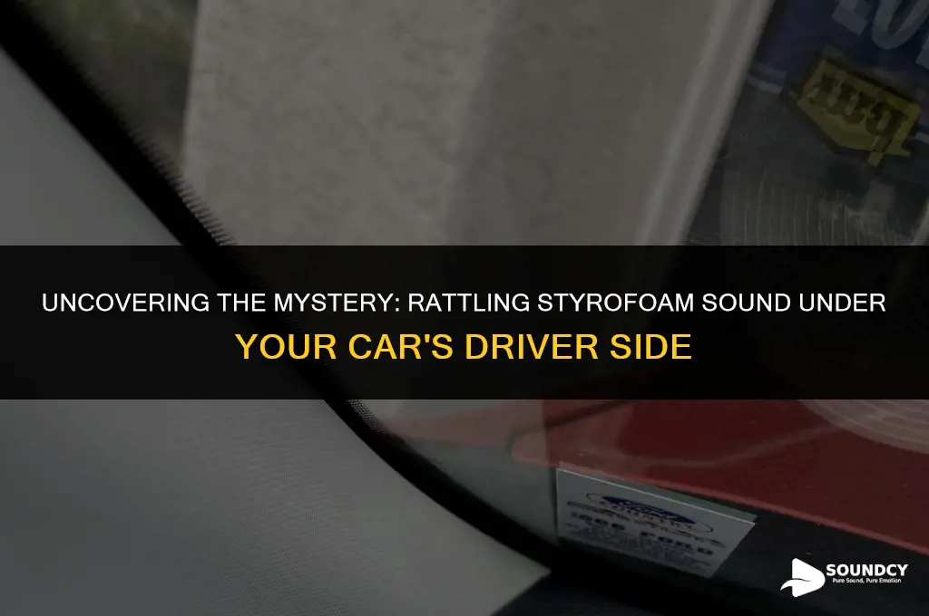 what causes a rattling strofoam sound underneath drivers side