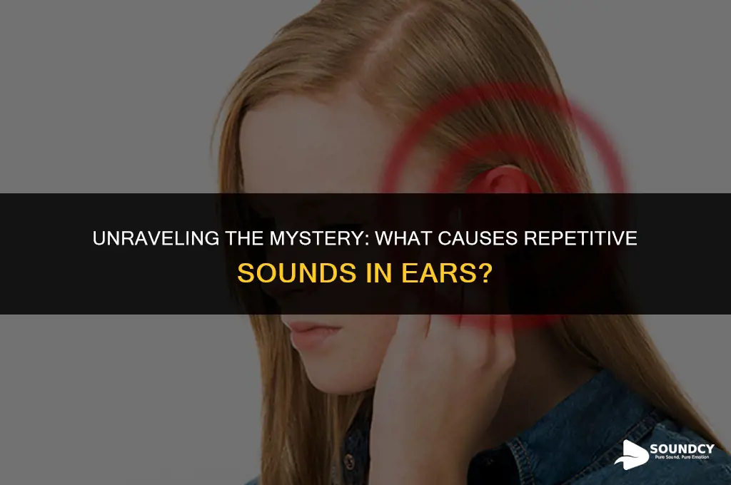 what causes a repetitive sound coming from an ear