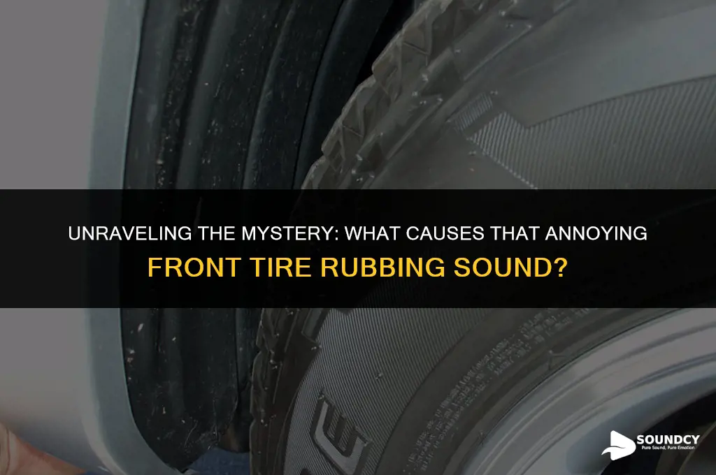 what causes a rubbing sound on a front tire