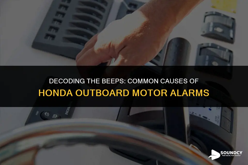 what causes alarm to sound on honda outboard motor