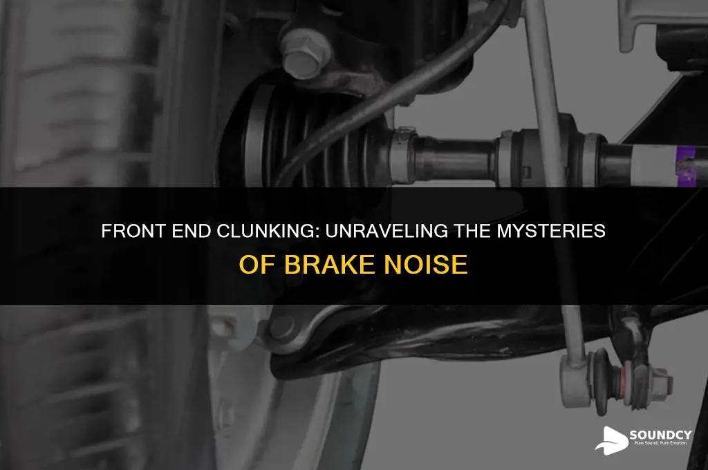 what causes brakes to clunking sound in front end