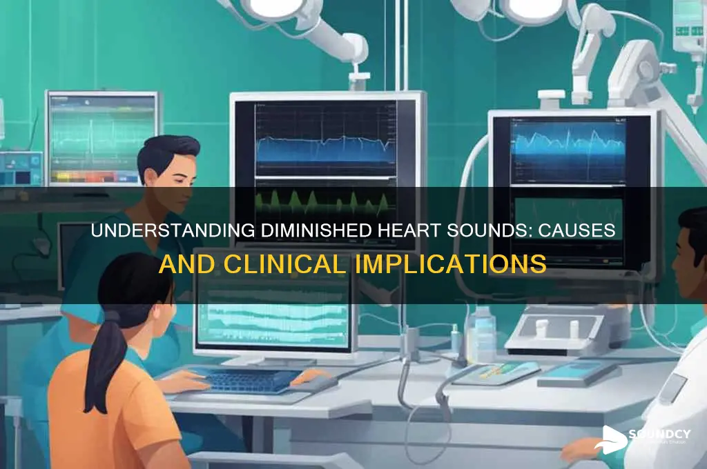 what causes diminished heart sounds
