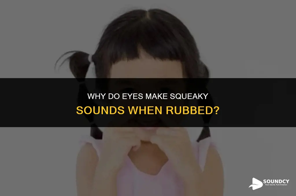 what causes eye make a squeaky sound when rubbing