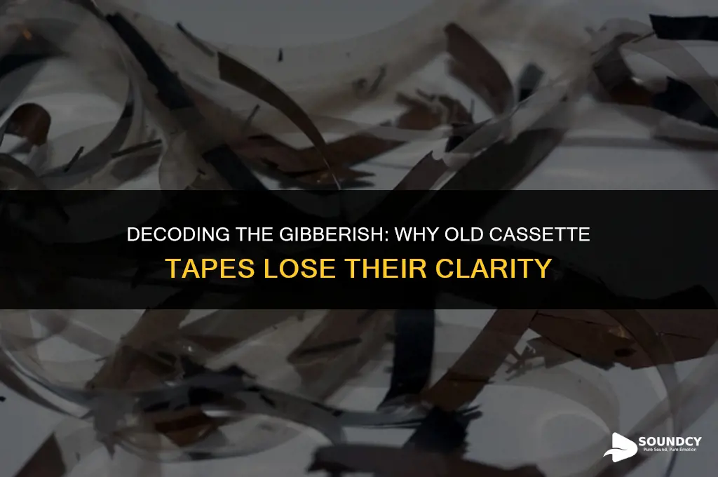 what causes old cassette tape to sound like gibberish