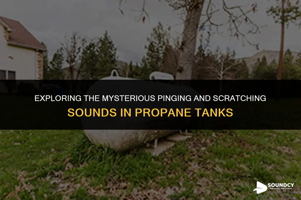 what causes pinging scratching sounds inside a propane tank