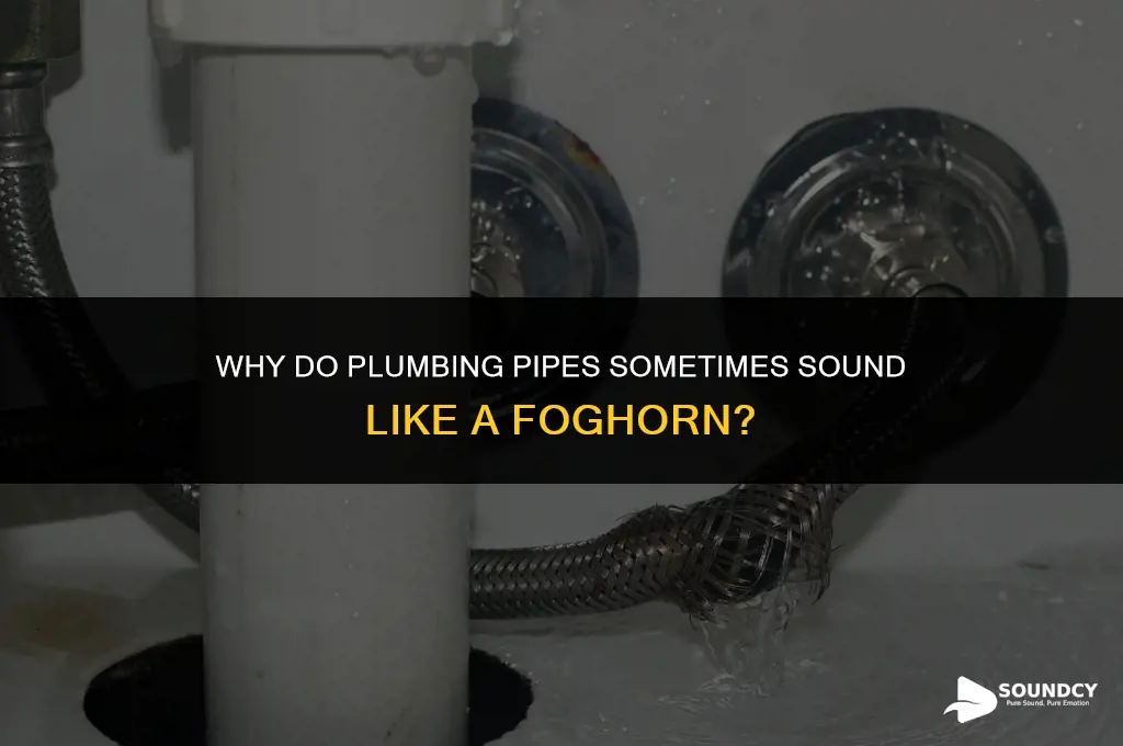 what causes plumbing pipes to sound like a foghorn