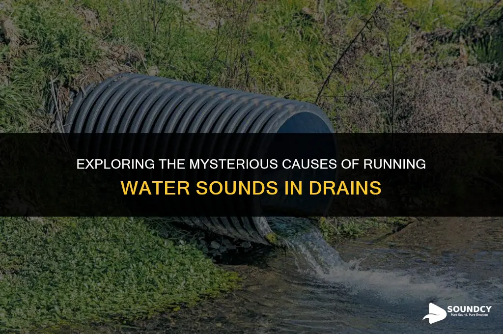 what causes sound like runnung water in a drain
