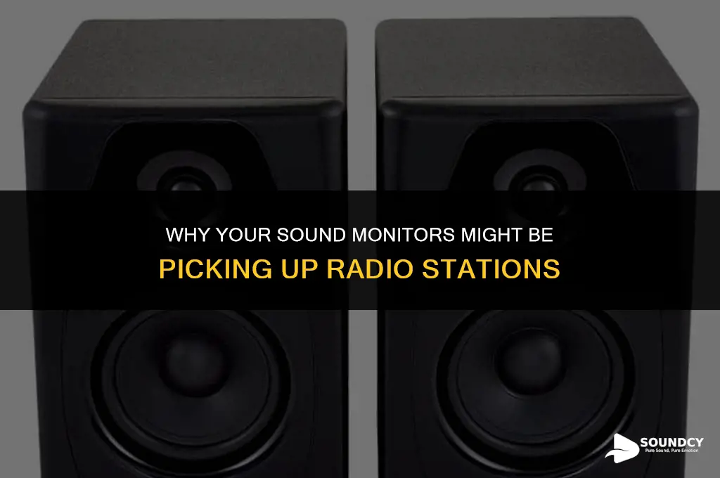 what causes sound monitors to pick up radio stations