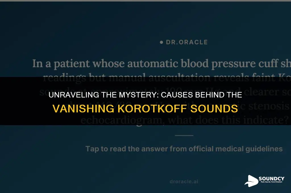 what causes the disappearance of the last korotkoff sounds