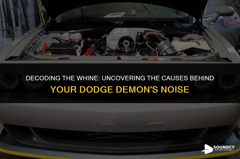 what causes the whine sound in a dodge demon