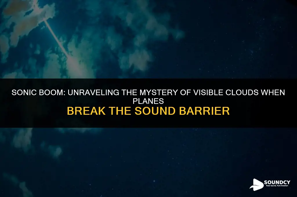 what causes visible cloud when plane breaks sound barrier