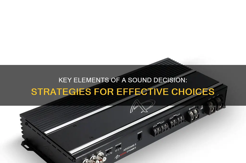 what constitute a sound decision